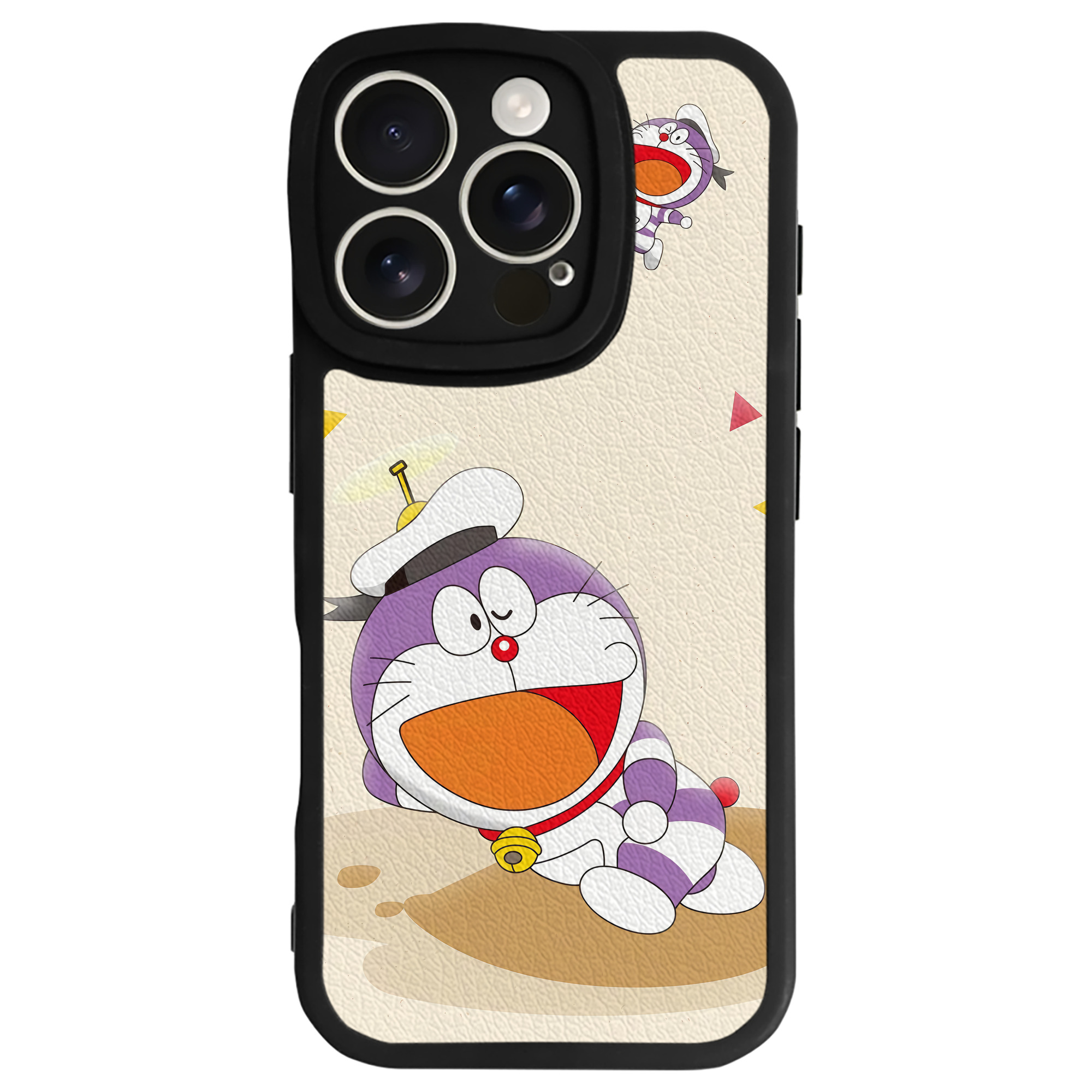 （画像用） ドラえもん Doraemon 【iPhone 16シリーズ対応】シリコンスマホケース（レザー調） 材質：シリコン